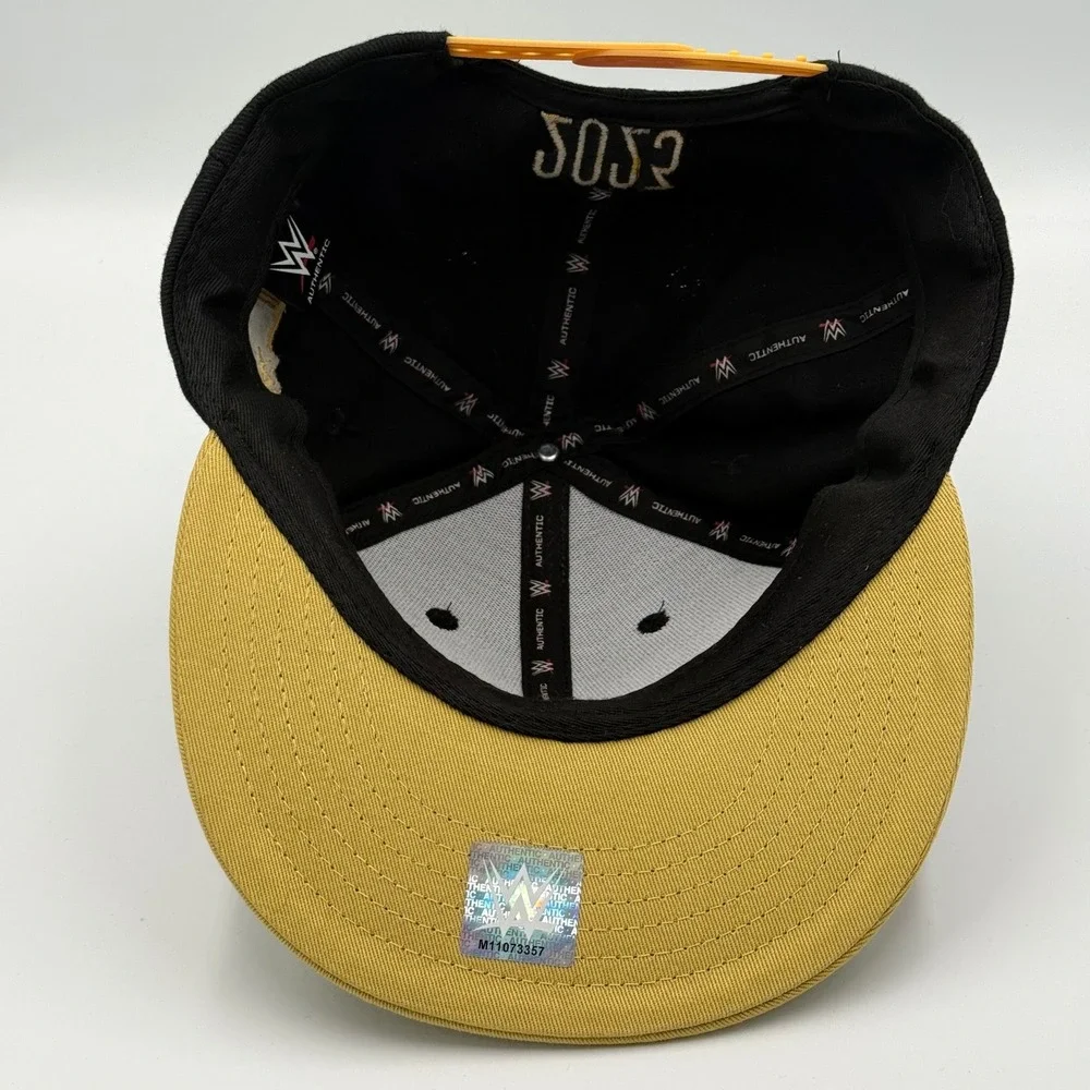WWE‎ WrestleMania Goes Hollywood 2023 Snapback Hat Mens Adjustable Black Gold